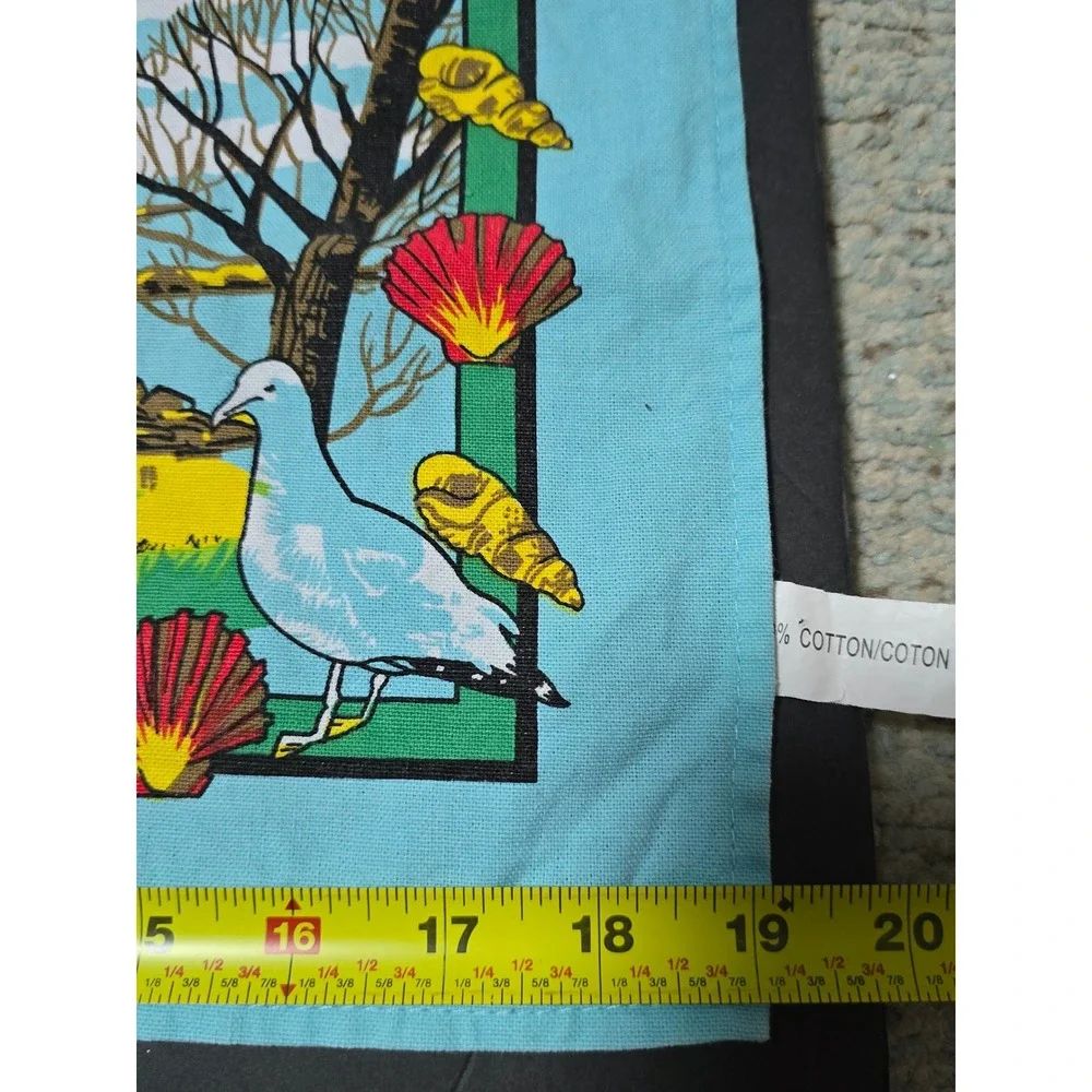 Tea towel‎ Hern Island 27x19, colorful, bright, hanging hook, 100% cotton